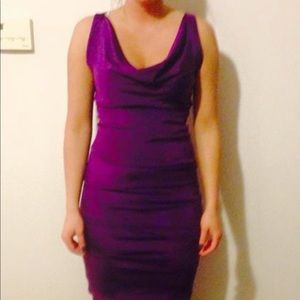 Nicole Miller size 4 purple silk dress